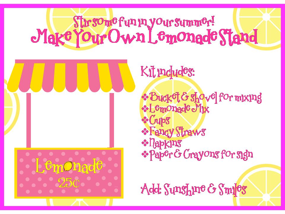 Lemonade stand template